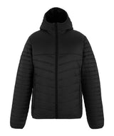 Loftlite hooded baffle jacket — Black/Black