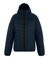 Loftlite hooded baffle jacket — Navy/Black