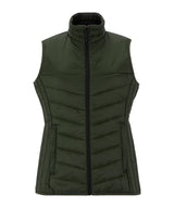Loftlite women’s baffle bodywarmer — Dark Khaki/Black