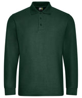 Pro long sleeve polo — Bottle Green