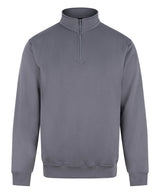 Pro ¼-neck zip sweatshirt — Solid Grey