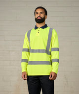 High visibility long sleeve polo — lifestyle