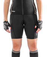 Women's padded bikewear shorts — lifestyle