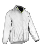 Luxe reflective hi-vis jacket — Neon White