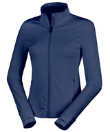 Spiro recycled women’s fitness jacket — Navy