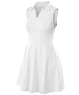Spiro recycled women’s fitness dress — White