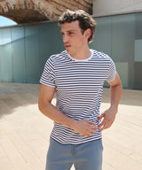 Unisex striped T — lifestyle