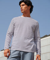 Unisex long-sleeved striped T — lifestyle