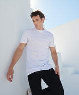 Longline t-shirt with dipped hem — lifestyle