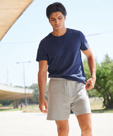 Unisex sustainable fashion sweat shorts — lifestyle