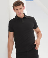 Short sleeve stretch polo — lifestyle