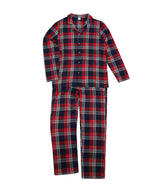 Men's tartan lounge Set — Red/Navy Check