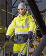 High-visibility waterproof jacket — lifestyle