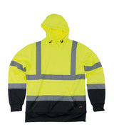 High-visibility hoodie — Yellow/Navy