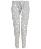 Women's cuffed lounge pants — Heather Grey/White Stars