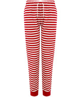 Women's cuffed lounge pants — Red/White Stripes