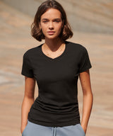 Feel good women's stretch v-neck t-shirt — lifestyle