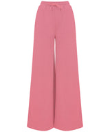 Women's sustainable fashion wide leg joggers — Dusky Pink
