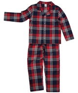 Kids tartan lounge set — Red/Navy Check
