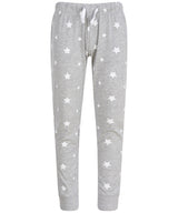 Kids cuffed lounge pants — Heather Grey/White Stars