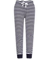 Kids cuffed lounge pants — Navy/White Stripes