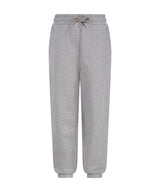 Kids sustainable fashion cuffed joggers — Heather Grey