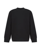 Kids sustainable fashion curved hem sweatshirt — Black