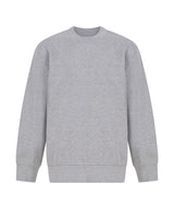 Kids sustainable fashion curved hem sweatshirt — Heather Grey