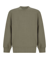 Kids sustainable fashion curved hem sweatshirt — Khaki