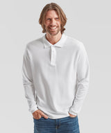 Premium long sleeve polo — lifestyle
