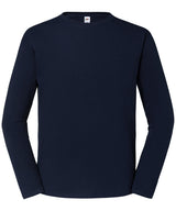 Iconic 195 ringspun premium long sleeve T — Deep Navy