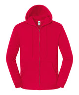 Iconic premium hooded sweat jacket — Red