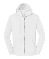 Iconic premium hooded sweat jacket — White