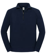 Iconic premium zip-neck sweat — Deep Navy*