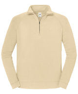 Iconic premium zip-neck sweat — Desert Sand