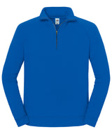 Iconic premium zip-neck sweat — Royal Blue