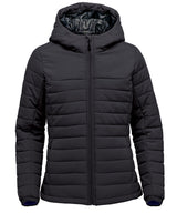 Women’s Nautilus quilted hooded jacket — Black