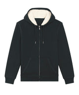 Unisex Hygger sherpa zip-through sweatshirt (STSU956) — Black