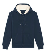 Unisex Hygger sherpa zip-through sweatshirt (STSU956) — French Navy