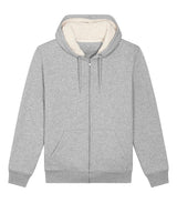 Unisex Hygger sherpa zip-through sweatshirt (STSU956) — Heather Grey