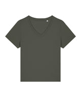 Women’s Stella Isla v-neck t-shirt (STTW176) — Khaki