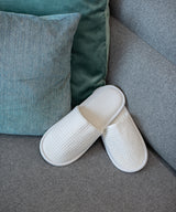 Waffle mule slippers — lifestyle