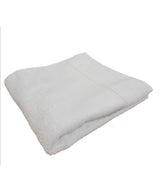 Organic hand towel with printable border — White