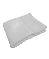 Organic guest towel with printable border — White