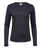 Women’s long sleeve interlock tee (590) — Dark Grey