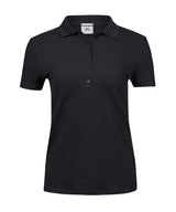 Women’s luxury stretch polo (145) — Black
