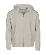 UNLABELED hooded full-zip sweatshirt (5154) — Cement