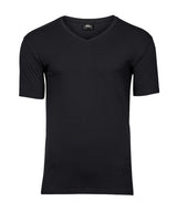 Stretch v-neck tee (401) — Black