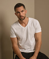 Stretch v-neck tee (401) — lifestyle