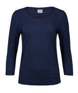 Women’s stretch 3/4-sleeve tee (460) — Navy